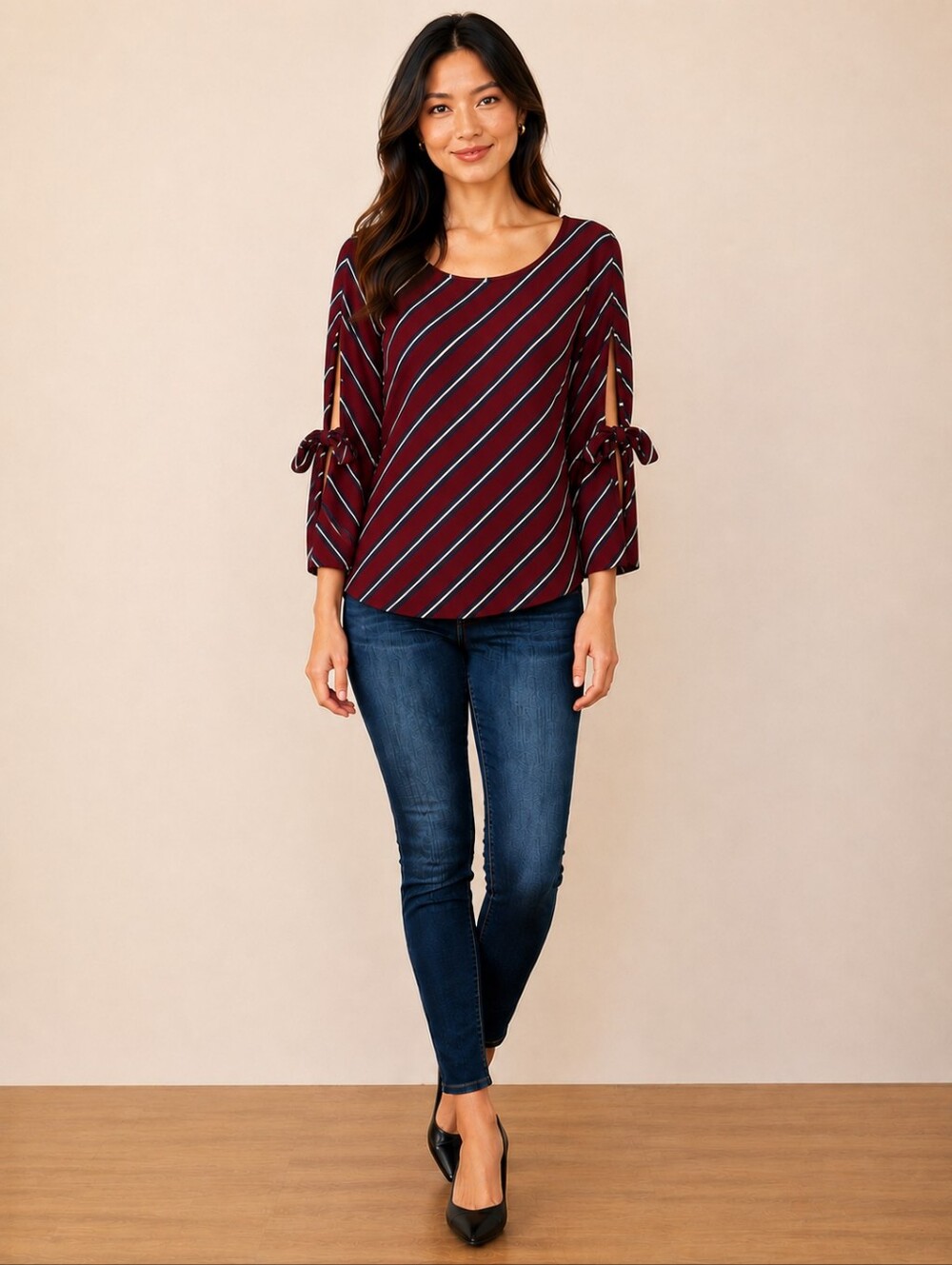 ❤ ANN TAYLOR FLOWY TIE ARM TOP/SHIRT / BLOUSE, XXS